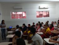 Palestra com a Psicóloga Rejane e o Prof. Sales sobre a adolescência.