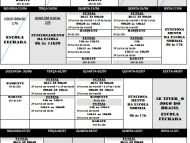 HORÁRIO DOS ESPORTES NAS FÉRIAS
